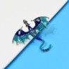 broche de dragão de esmalte de cristal