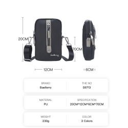 Bolsa de ombro multifuncional - bolsa de cintura - orifício para fone de ouvido