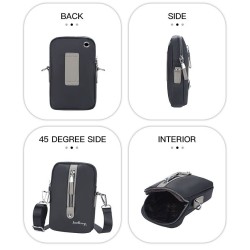 Bolsa de ombro multifuncional - bolsa de cintura - orifício para fone de ouvido