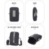 Bolsa de ombro multifuncional - bolsa de cintura - orifício para fone de ouvido