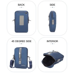 Bolsa de ombro multifuncional - bolsa de cintura - orifício para fone de ouvido