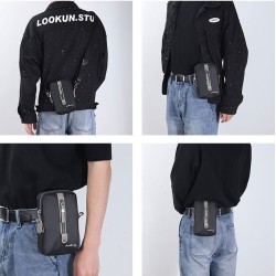 Bolsa de ombro multifuncional - bolsa de cintura - orifício para fone de ouvido