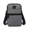 Bolsa de ombro de lona pequena - zíperes - orifício para fone de ouvido