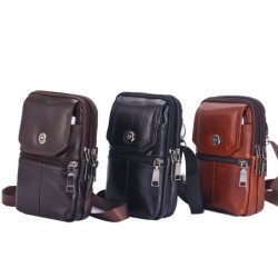 Bolsa de ombro multifuncional - bolsa de cintura de couro