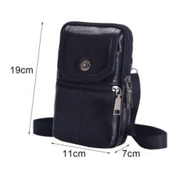 Bolsa de ombro multifuncional - bolsa de cintura de couro