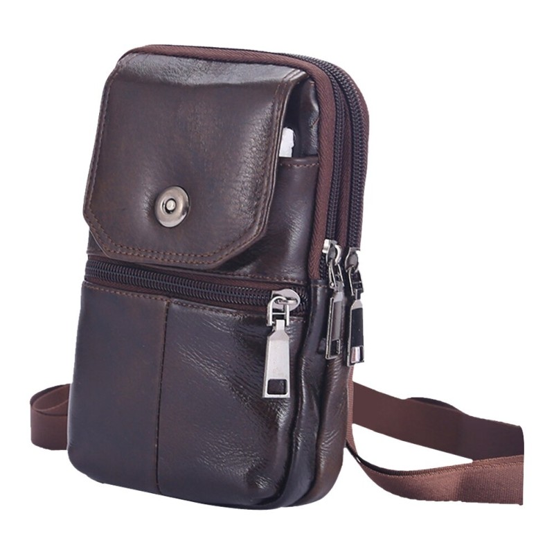 Bolsa de ombro multifuncional - bolsa de cintura de couro