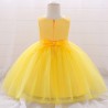 Vestido florido de renda - com laço - cristais - paetês