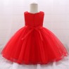 Vestido florido de renda - com laço - cristais - paetês