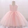 Flower lace dress - with bow - crystals - sequinsClothes