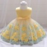 Elegant girls dress - flower chiffon - zipper - bowClothes
