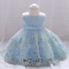 Vestido de menina elegante - chiffon flor - zíper - laço