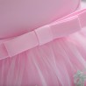 Vestido de menina elegante - chiffon flor - zíper - laço