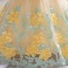 Elegant girls dress - flower chiffon - zipper - bowClothes