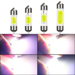 Lâmpada LED COB para carro - C10W C5W - Festoon 31mm 36mm 39mm 41mm - branca