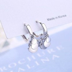 Silver round earrings - with dangle circlesEarrings