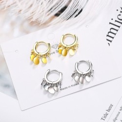Silver round earrings - with dangle circlesEarrings