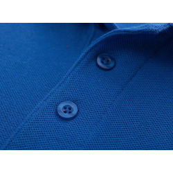 T-shirt polo elegante - manga comprida - logótipo bordado - algodão