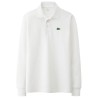 T-shirt polo elegante - manga comprida - logótipo bordado - algodão