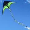 Pipa super grande - preta - verde - com linha - 160 cm