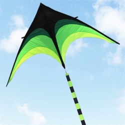 Pipa super grande - preta - verde - com linha - 160 cm