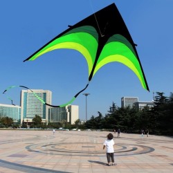 Pipa super grande - preta - verde - com linha - 160 cm