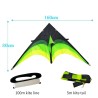 Pipa super grande - preta - verde - com linha - 160 cm