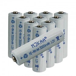 12V Ni-MH 3000mAh 2A recarregável - bateria AA -10 peças