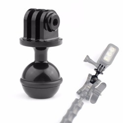 Cabeça esférica de 1 polegada - montagem em tripé - com orifício de parafuso de 3/8 - para Gopro Hero Yi SJCam