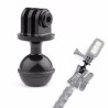 Cabeça esférica de 1 polegada - montagem em tripé - com orifício de parafuso de 3/8 - para Gopro Hero Yi SJCam