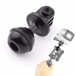 Cabeça esférica de 1 polegada - montagem em tripé - com orifício de parafuso de 3/8 - para Gopro Hero Yi SJCam
