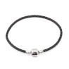 Pulseira de couro - com talão de metal - fivela magnética