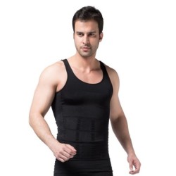 T-shirt de emagrecimento para homem - sem mangas - modelador de corpo