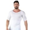 T-shirt de emagrecimento para homem - manga curta - compressão - modelador de corpo