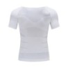 T-shirt de emagrecimento para homem - manga curta - compressão - modelador de corpo