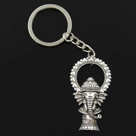 Elefante Ganesha Buddha vintage - chaveiro de metal