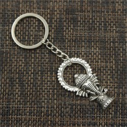 Vintage Ganesha Buddha elephant - metal keychainKeyrings