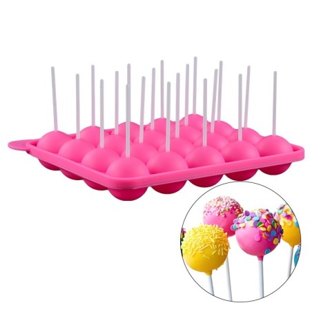 Molde de pirulitos de silicone - com palitos