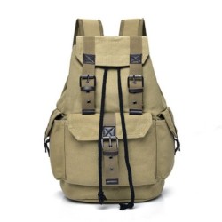 Mochila de lona de grande capacidade - unissex
