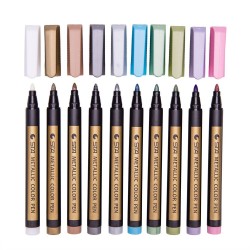 Metallic markers - permanent pens - 10 piecesPens & Pencils
