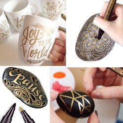 Metallic markers - permanent pens - 10 piecesPens & Pencils