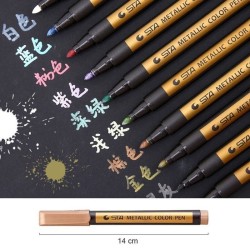 Metallic markers - permanent pens - 10 piecesPens & Pencils