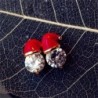 Santa hat earrings - with crystal zirconEarrings