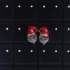 Santa hat earrings - with crystal zirconEarrings