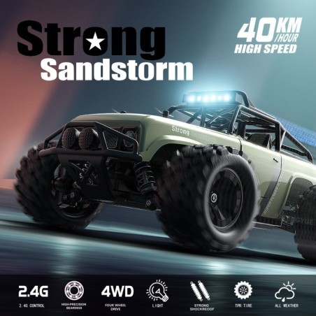 RC off-road truck - remote control - battery - LED headlights - 4WD - 40km/hCars