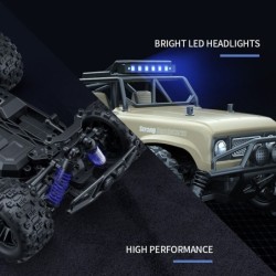 Caminhão off-road RC - controle remoto - bateria - faróis de LED - 4WD - 40km/h