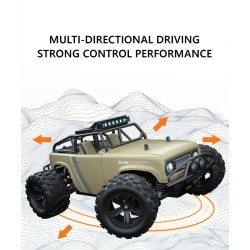 Caminhão off-road RC - controle remoto - bateria - faróis de LED - 4WD - 40km/h