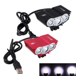 3XT6 - 5V USB - luz de bicicleta LED - lâmpada frontal - à prova d'água