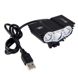 3XT6 - 5V USB - luz de bicicleta LED - lâmpada frontal - à prova d'água