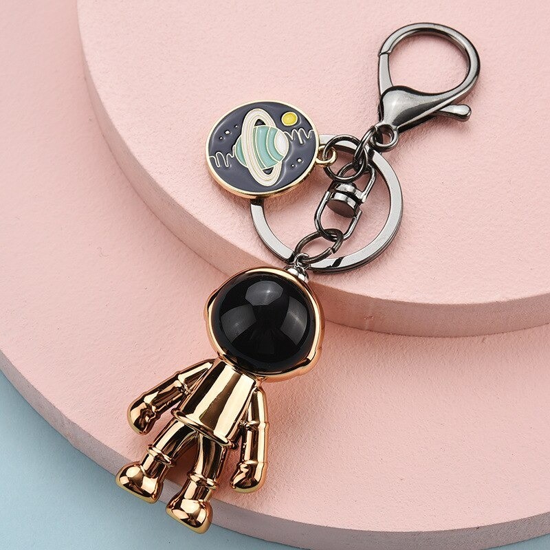 Acrylic robot spaceman / planets - keychainKeyrings