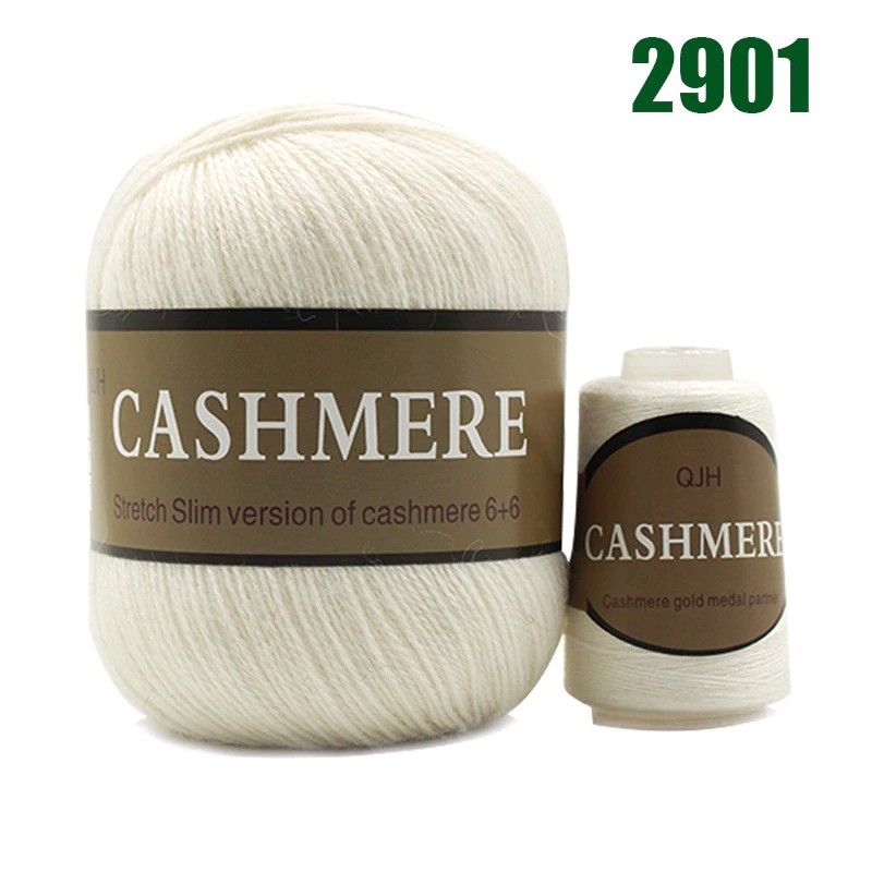 Caxemira 100% mongol - lã de fio tricotada à mão - para tricô / crochê